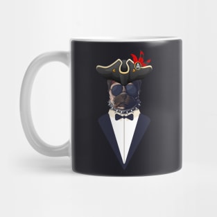 English Bulldog Funny Pirate With Hat and Tuxedo Mug